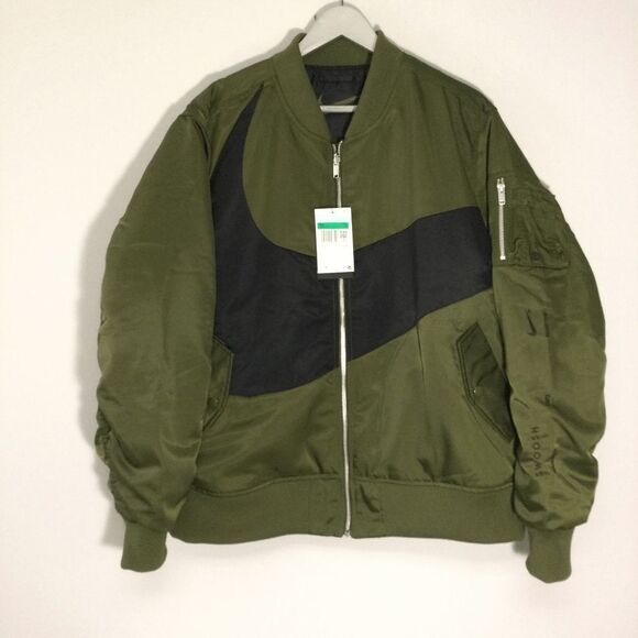 Nike Sportswear Swoosh Therma-Fit Reversible Bomber Jacket DD6055-326 Men's XL - Picture 1 of 6